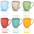 thumbnail image 3 of Coffee Mugs Set Of 6, 14 Oz Large Handle Heavy Duty Cups - Microwave Dishwasher Safe - Latte, Cappuccino, Tea, Cocoa, Mocha - Men, Women, Home Office Daily Use, Vivid Assorted Colors, 3 of 10
