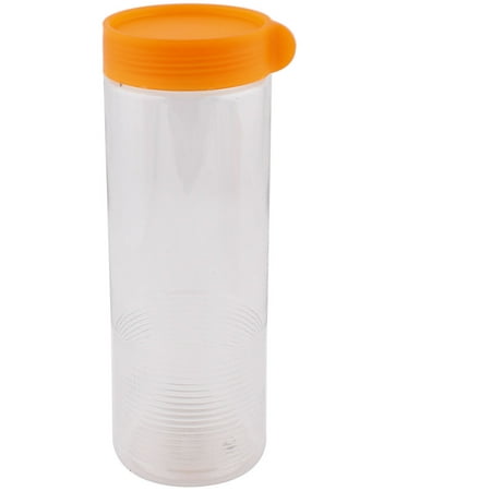 - Household Kitchen Plastic Airproof Sugar Snacks Food Seal Canister Orange 1.1L