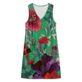 thumbnail image 7 of QUNYINEY Sleeveless Womens Sundresses Casual Floral Beach A Line Mini Tank Dress V Neck with Pockets Loose Fit Vacation Dresses, 7 of 7