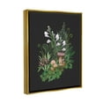 thumbnail image 3 of Forest Plants Blooming Mushrooms Botanical & Floral Graphic Art Metallic Gold Framed Art Print Wall Art, 3 of 6