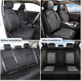 thumbnail image 5 of JIAMAOXIN Car Seat Cover Apply To Front Seat Universal Sedan SUV Truck Front 2-Seats BLACK Faux Leather, 5 of 5
