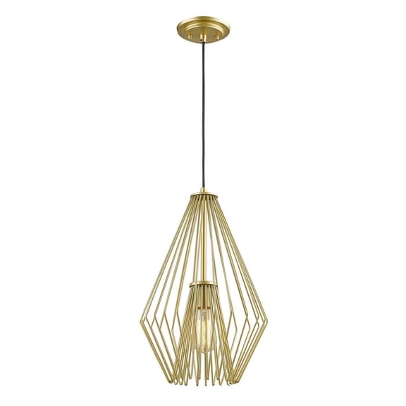 Z-Lite Quintus 12.25" Mini Pendant in Metallic Gold