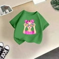 thumbnail image 2 of XEGLSBU Girls T Shirts Size 12 Kid Girls Cute Print Graphic Round Neck Short Sleeve Tee Summer Casual T Shirt Green Size 11-12 Years, 2 of 4