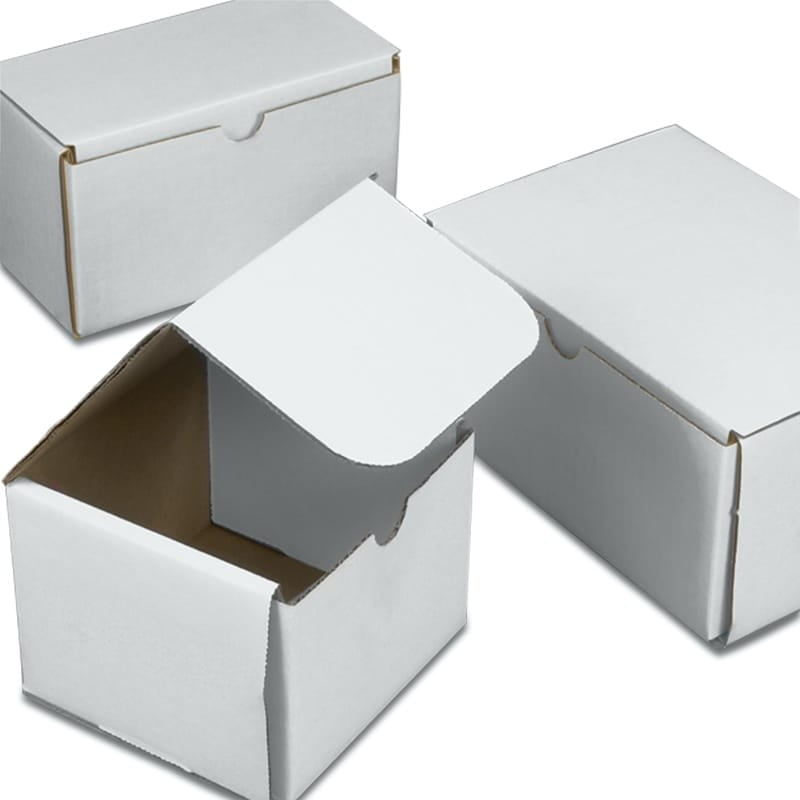 White Tuck Top Shipping Boxes 7" X 5" X 4" Quantity 100 by Paper