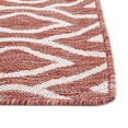 thumbnail image 6 of Rugs.com Jill Zarin Outdoor Collection Rug – 7' 10 Square Rust Red Flatweave Rug Perfect For Living Rooms, Kitchens, Entryways, 6 of 9