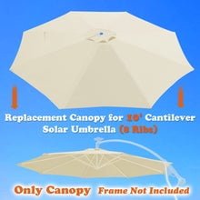 Replacement Canopy Cover for 10' Cantilever Patio Umbrella Offest Parasol Top Cover (Green)