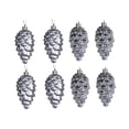 thumbnail image 2 of 8Pcs Cone Ornaments Christmas Decoration Xmas Tree Pendant Decorations for Thanksgiving Outdoor Party Living Room Winter Gray, 2 of 9
