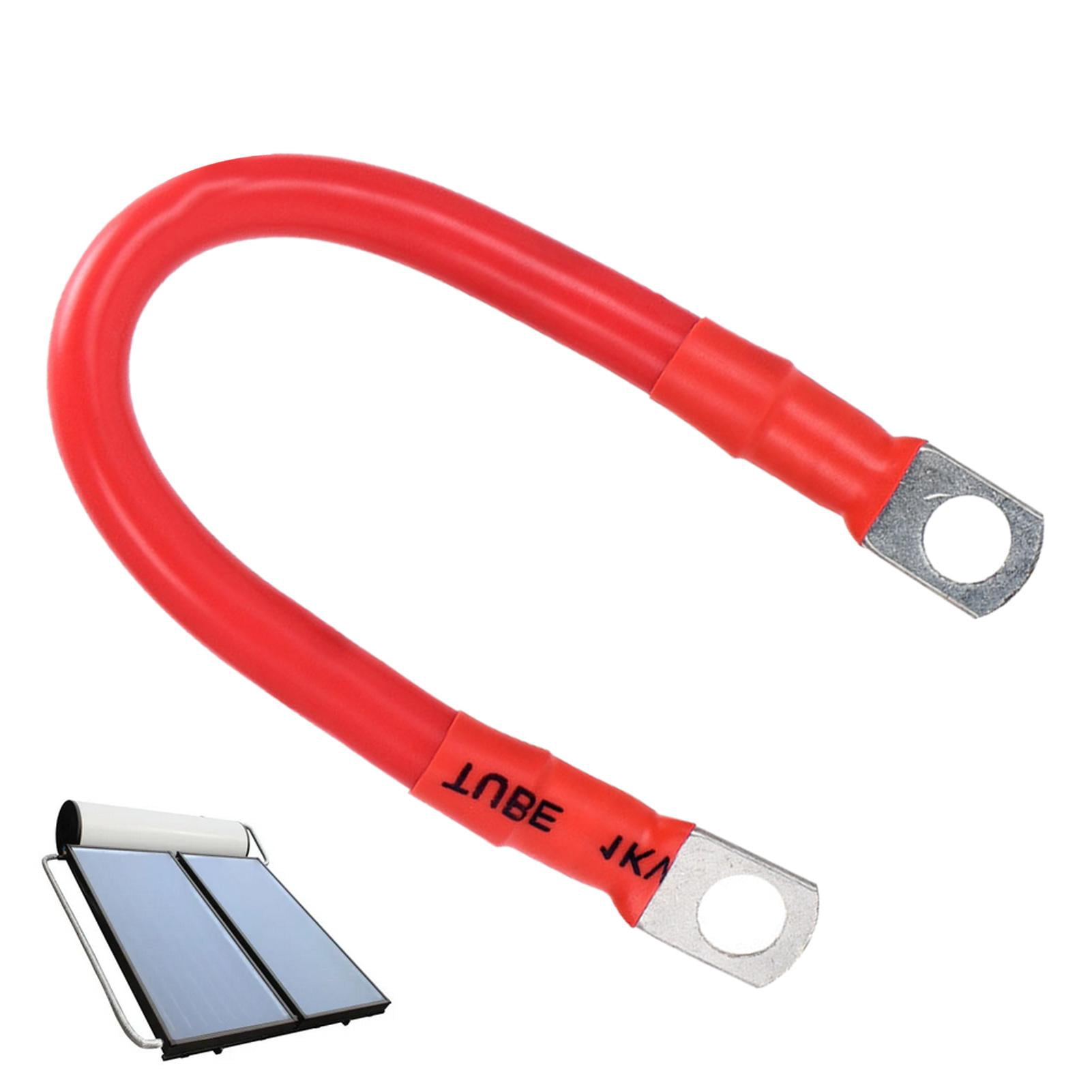 Marine Battery Cables, Battery Wire Cable, Inverter Cables with Terminals 2 AWG Gauge, Black Red Battery Connector, Power Inverter Cables for Auto Motorcycle Boats Marine Car
