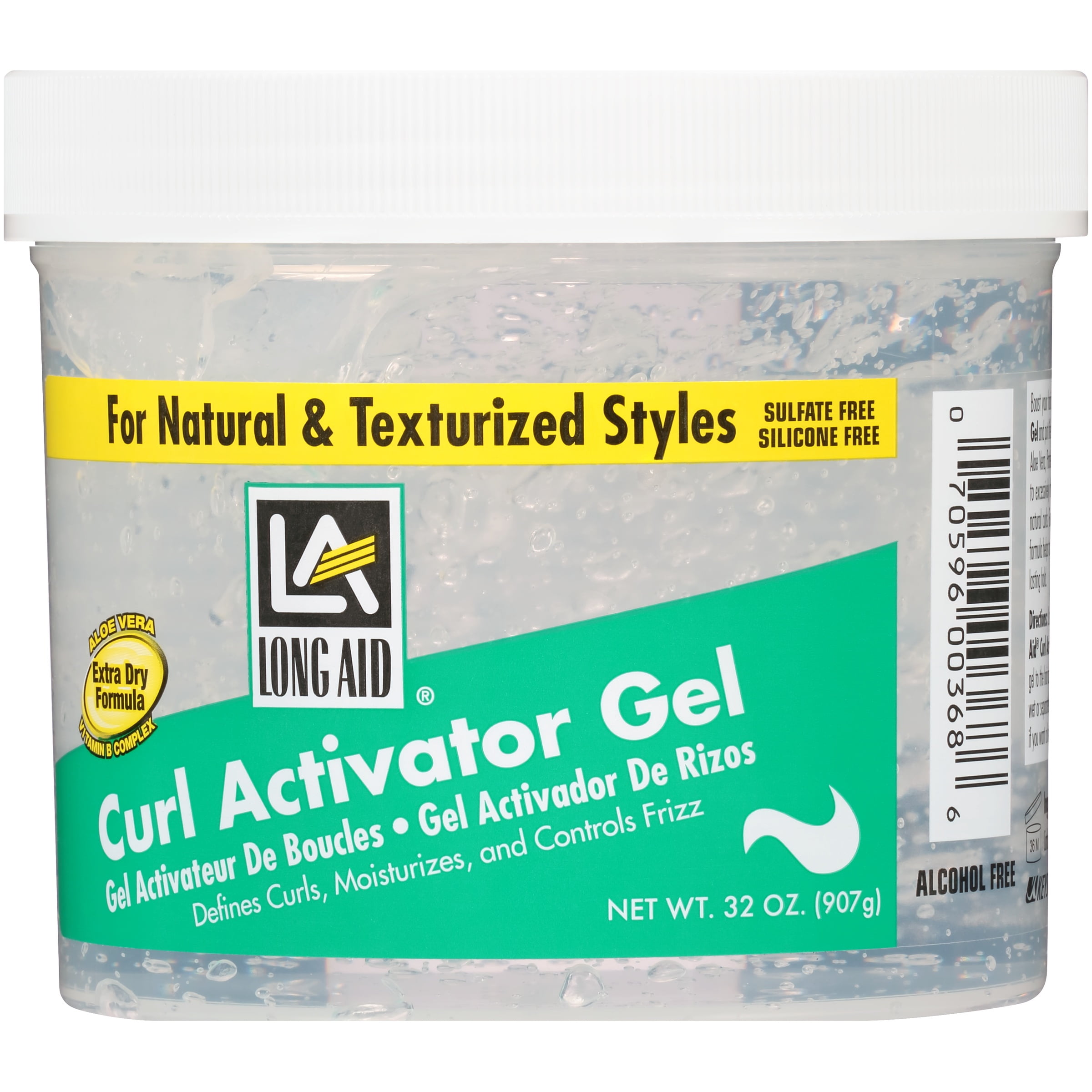 Long Aid Extra Dry Formula Curl Activator Gel 32 Oz Jar