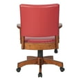 thumbnail image 5 of Deluxe Wood Bankers Chair in Red Faux Leather, 5 of 6