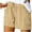 Khaki, variant on LEBONYARD Plus Size Shorts for Women,Trendy Women's Shorts with Elastic Waist,Womens Plus Size Comfy Drawstring Casual Elastic Waist Pocket Loose Shorts Pants Khaki L