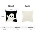 thumbnail image 5 of Halloween Decor Pillow Covers 18x18 Inch Set of 2 Black and White Ghost Boo Throw Pillows for Couch Halloween Indoor Outdoor Farmhouse Decorative Cushion Case for Sofa Bed Decorations, 5 of 6