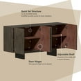 thumbnail image 6 of Boyel Living 63" Sideboard Buffet Cabinet, 4-Door Accent Sideboard Storage Cabinet with Adjustable Shelves, Brown Modern Sideboard Buffet Cabinet for Bedroom, Living Room, Dining Room, 6 of 7