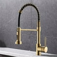 thumbnail image 2 of CRO Decor Single Handle Copper Kitchen Faucet in Gold, 2 of 5
