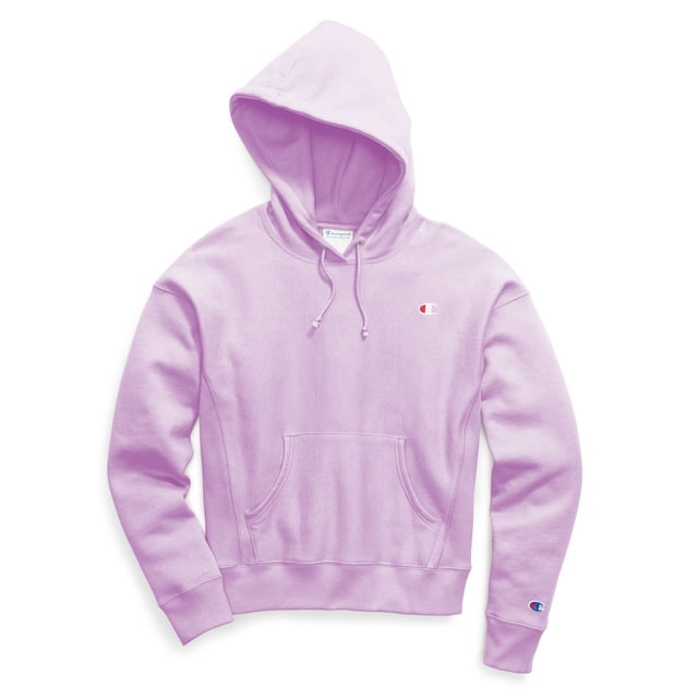 Champion Life Chandail à Capuchon en Molleton Inversé pour Femmes, P, Rose Violet Pâle