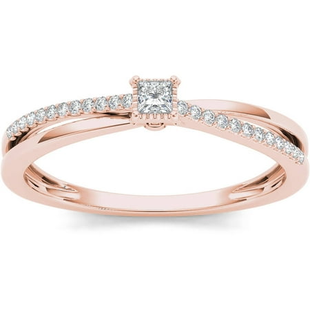 Imperial 1/8 Carat T.W. Diamond Split Shank Classic 10kt Rose Gold Engagement Ring