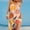 Orange, variant on Women's Casual Tennis Dress for Women Summer Fruit Print Round Neck Sleeveless Splice Strap Beach Holiday Ensemble Yellow M