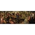 thumbnail image 2 of Jacopo Tintoretto 18x9 Black Ornate Wood Framed Double Matted Museum Art Print Titled - The Miracle of the Loaves and Fishes (ca. 1545-50), 2 of 5