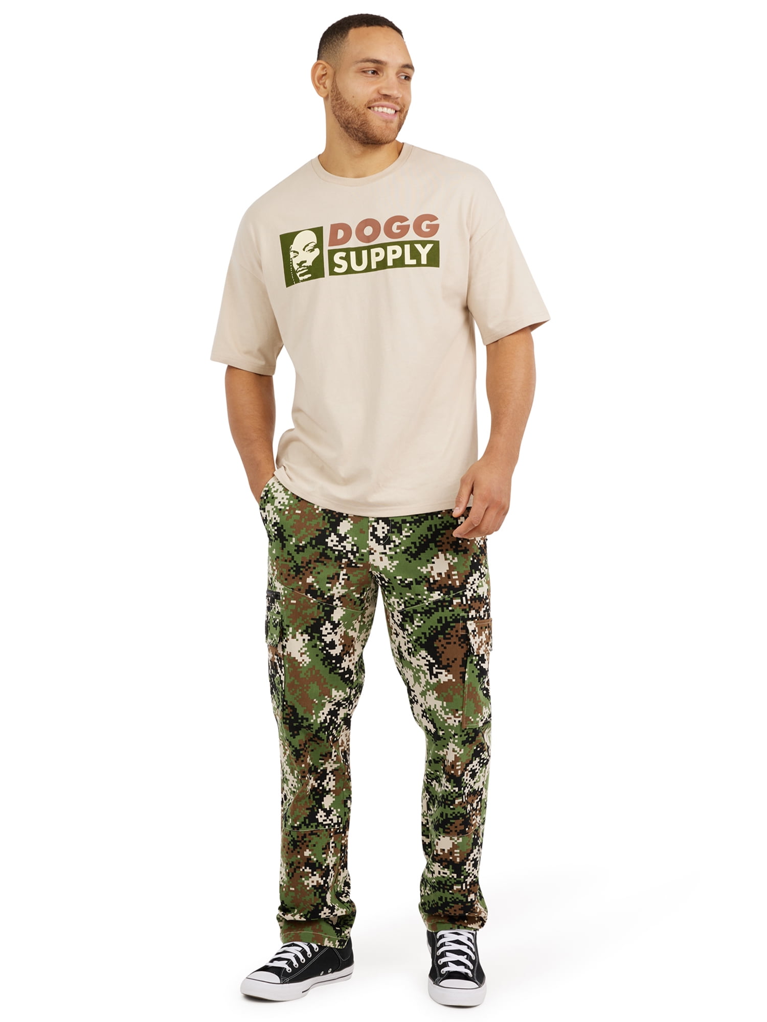 Dogg Supply by Snoop Dogg Men's and Big Men's Bungee Cargo Pants, Sizes  XS-3XL
