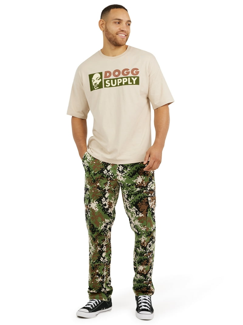 パンツ dogg Dogg Supply Men's Elastic Waist Cargo Pants, Pull On, Side Pockets