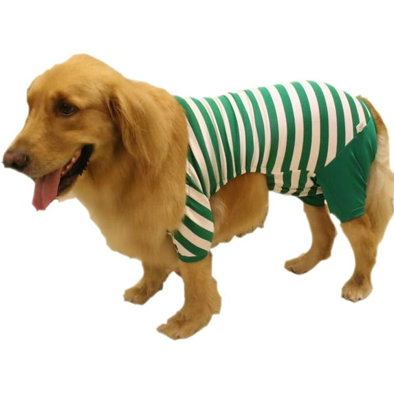 Elowel Christmas Green & White Dog Pajamas Size XXL