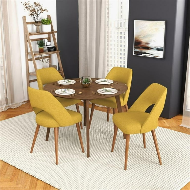 Yellow chairs dining room discount
