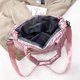 thumbnail image 1 of Bolsa de hilo de nailon para mujer moda coreana de invierno con asa superior de Color puro JShteea  Para Estrenar, 1 of 8