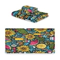 thumbnail image 2 of 3 Piece Bath Towels Set Bath Towel, Hand Towel and Face Towel for Bathroom, Gym, Hotel Vibrant and Colorful Graffiti Patterns, 2 of 8