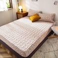 thumbnail image 3 of Sábana ajustable elástica para el hogar, ropa de cama de algodón estampada, gruesa, impermeable, estilo nórdico, funda de colchón, colcha doble para parejas y queen, 3 of 5