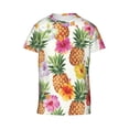 thumbnail image 6 of Honeii Hawaiian Pineappl Print Youth Short Sleeve T-Shirt,Boys Athletic Shirt,Quick Dry Short Sleeve Performance Moisture Wicking T Shirt, 6 of 6