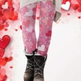 thumbnail image 2 of lcziwo Valentine's Day Leggings for Women Gym High Waisted Compression Workout Yoga Pants Trendy Heart Print Tummy Control Legging Tights Multicolor M, My Orders Placed By Me, 2 of 6