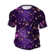 thumbnail image 4 of Ceisia Men's Loose Fit Mardi Gras Print T-shirt Short Sleeve Round Neck Festival Casual Daily Summer Tee Tops Purple XXXL Gifts, 4 of 8