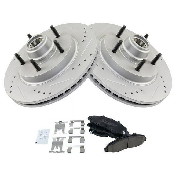 Front Brake Pad and Rotor Kit - Compatible with 1997 - 2000 Ford F-150 1998 1999