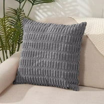 AOMXGD Boho Decorative Pillow Covers 20"x20" for Living Room Couch Bed Sofa, Stylish Simplicity Home Decor, Soft Corduroy Cushion Home Essentials on Clearance, Gray