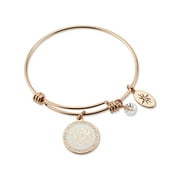 Believe by Brilliance Stainless Steel "So Grateful to Have You As My Mom" Charm Bangle
