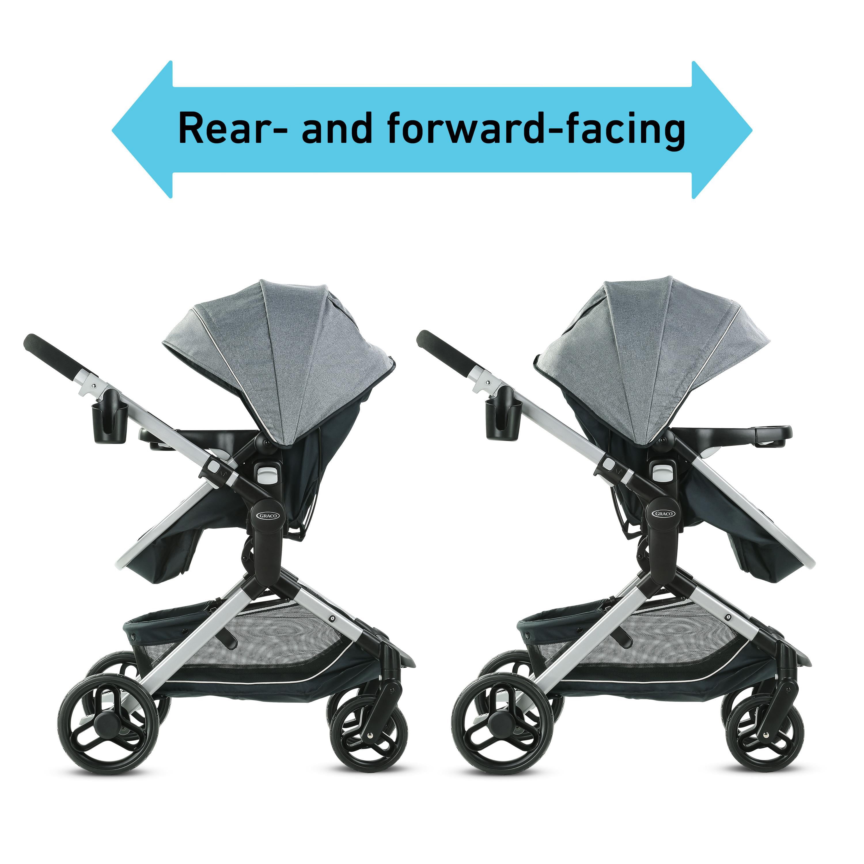 Graco Mode Nest Travel System, Reversible Child 3-in-1 Stroller and Car Seat, Sullivan