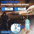 thumbnail image 3 of Geevon 2 Pack Personal Safety Alarms, 130DB Safe Sound Self Defense Alarm Siren with Strobe Light, Emergency Security Alert Devices for Women, Men, Elderly, Children (Mint Green - 2 Pack), 3 of 9