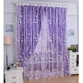 thumbnail image 2 of 1 Pc Organza Curtain (200Cm X 100Cm) Door Divider Voile Print Window Floral Curtain Room Curtain Decor, 2 of 9