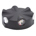 thumbnail image 3 of Aplique de pared LED redondo de aluminio negro, 6 W, 6 LED, impermeable, iluminación cálida, para patio, CA de 85 a 265 V., 3 of 14