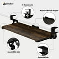 thumbnail image 4 of Keyboard Tray Under Desk, Pull Out Keyboard Tray with C Clamp Mount, 25.6" x 11.8" Slide-Out Platform Computer Drawer for Typing, Keyboard & Mouse Tray, Rustic Brown, 4 of 7