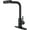 Matte Black, variant on Kitchen Faucet with Pull Down Sprayer, Brushed Nickel Waterfall Single Hole Handle Stainless Steel Kitchen Sink Faucets,
