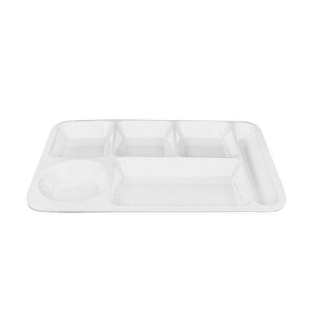 Binwennn Heat Imitation Porcelain Compartment Fast Food Trays Specifically Designed For School And Unit Canteens Commercial Grade Tableware round Kitchen Tables Set Plate Mat Set Christmas Dinning