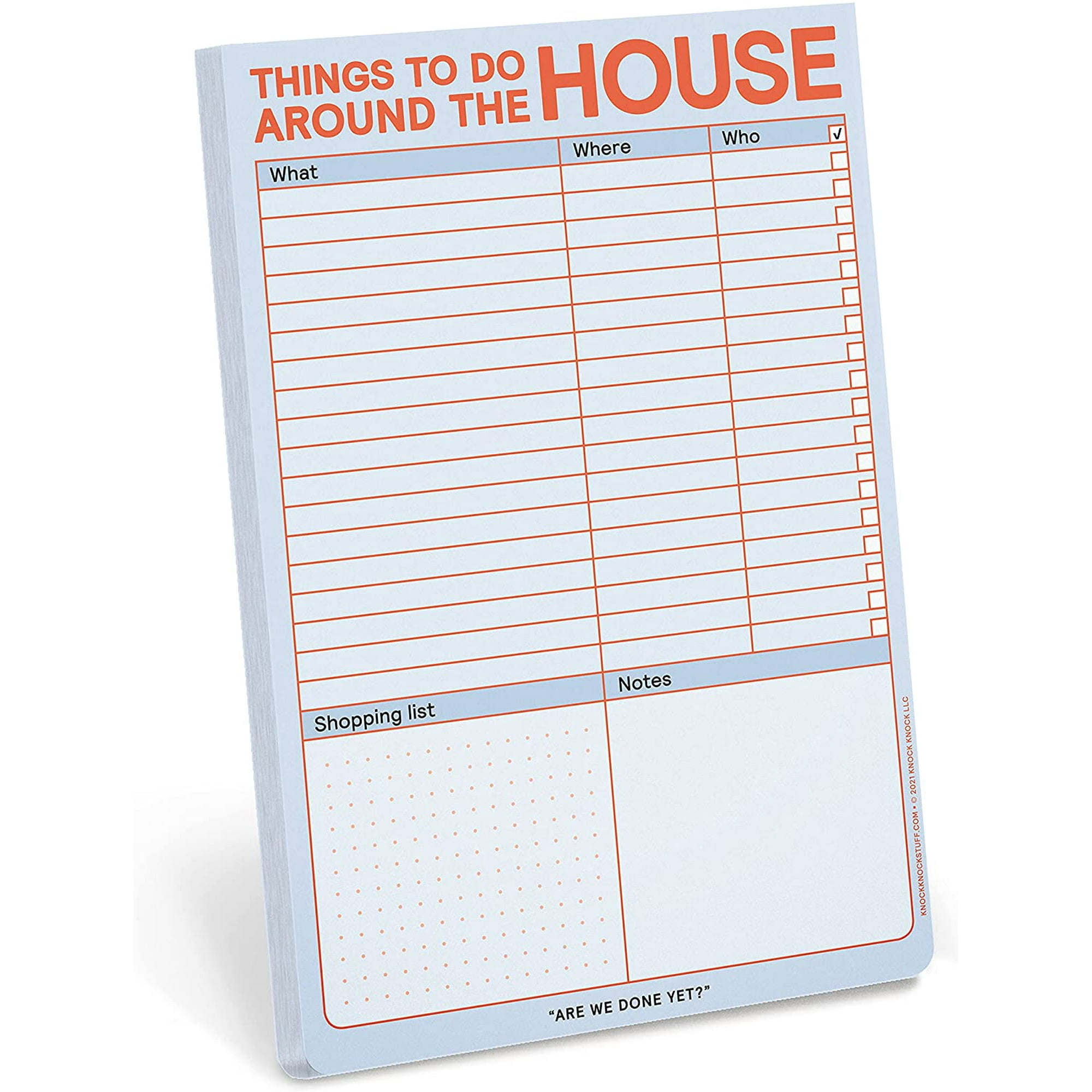 Knock Knock Things To Do Around The House Notepad With Magnet Honey Do List Note Pad 6 X 9 Inches Pastel Edition Walmart Canada