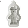 thumbnail image 2 of Bobasndm Easy Demoulding Silicone Fondant Mold Food Grade Non-stick Baking Tool 3D Santa Claus Snowman Chocolate Mold for Home, 2 of 6