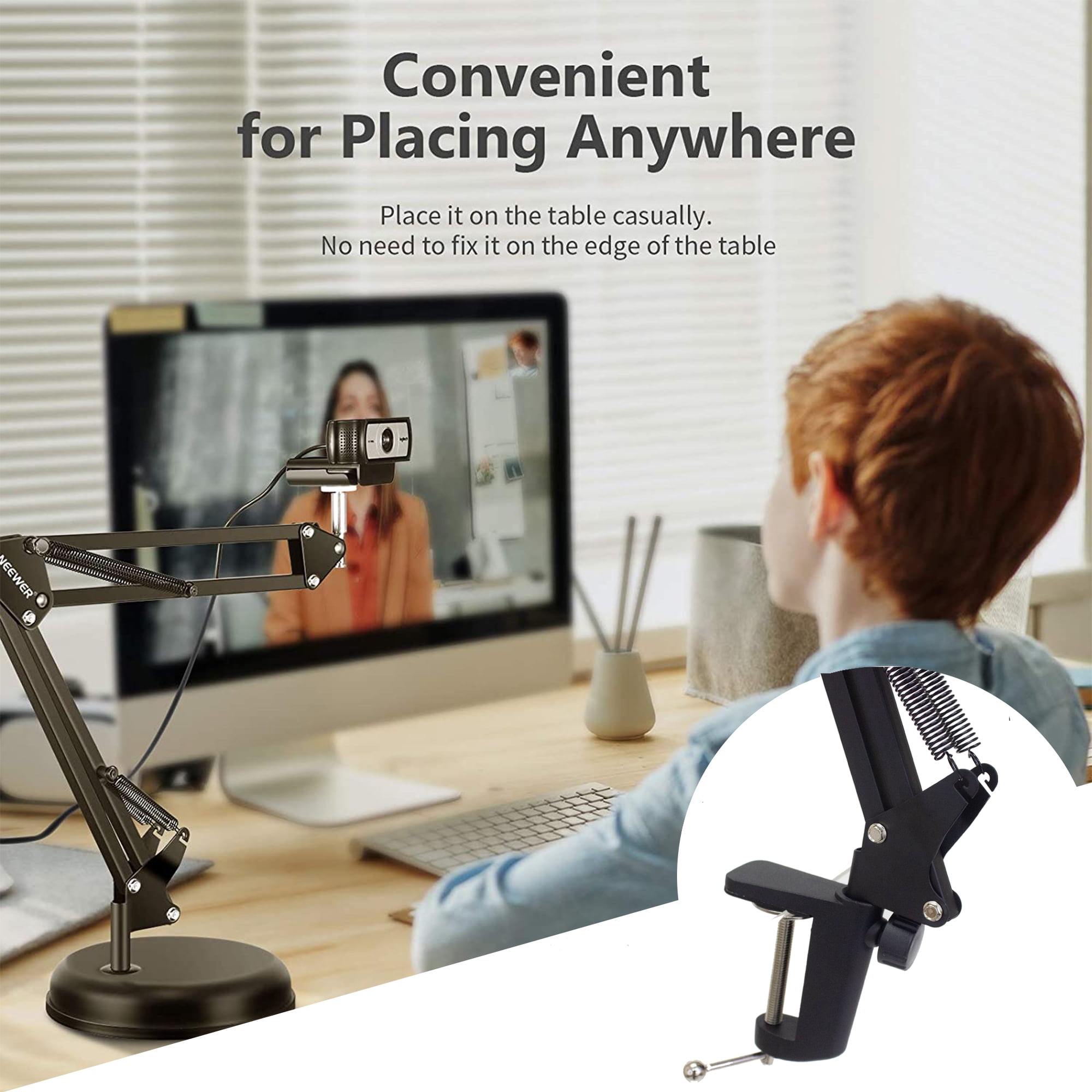 Technical Pro Microphone Suspension Arm Height Adjustable Crane 20.9in Steel
