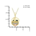 thumbnail image 4 of JewelersClub Accent Blue Diamond Three Tone Sterling Silver Emoji Pendant, 4 of 5