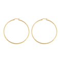thumbnail image 4 of Edforce 18k Gold Plated Stainless Steel Rounded Hoops Earrings (60mm Diameter), 4 of 6