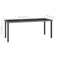 thumbnail image 4 of vidaXL Garden Dining Table Grey 180x70x73 cm Poly Rattan, 4 of 4