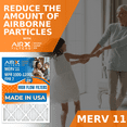 thumbnail image 4 of 20x20x1 Air Filter MERV 11 Comparable to MPR 1000, MPR 1200 & FPR 7 Electrostatic Pleated Air Conditioner Filter 4 Pack HVAC Premium USA Made 20x20x1 Furnace Filters by AIRX FILTERS WICKED CLEAN AIR., 4 of 5
