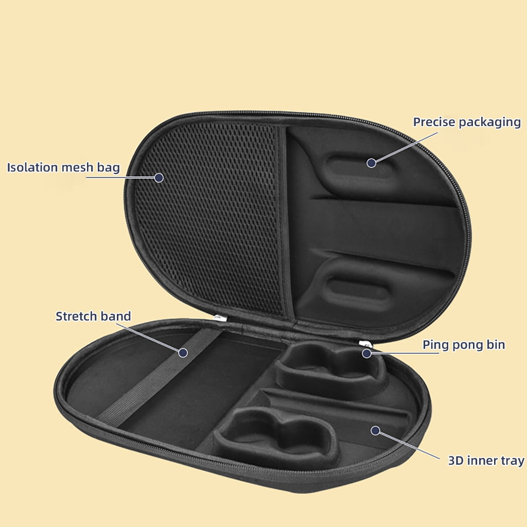 Yokua Table Tennis Racket Case, Watertight Zippers Enclosure Table Tennis Racket Bag